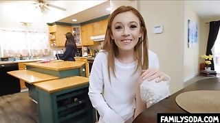 Stepparent Sneaks Under The Table & Fucks Stepdaughter In Point Of View Act
